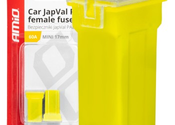 Amio - ΑΣΦΑΛΕΙΕΣ JapVal PAL ΜΙΝΙ 17mm ΘΗΛΥΚΕΣ 60A ΣΕ ΚΙΤΡΙΝΟ ΧΡΩΜΑ - 2 Τεμ. (03447/AM)