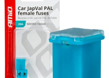 Amio - ΑΣΦΑΛΕΙΕΣ JapVal PAL ΜICRO 14mm ΘΗΛΥΚΕΣ 20A ΣΕ ΓΑΛΑΖΙΟ ΧΡΩΜΑ - 2 Τεμ. (03451/AM)