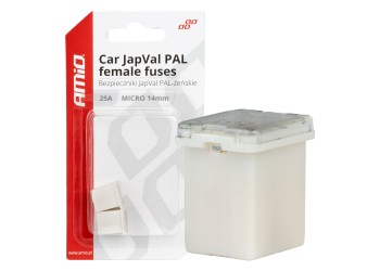 Amio - ΑΣΦΑΛΕΙΕΣ JapVal PAL ΜICRO 14mm ΘΗΛΥΚΕΣ 25A ΣΕ ΛΕΥΚΟ ΧΡΩΜΑ - 2 Τεμ. (03452/AM)