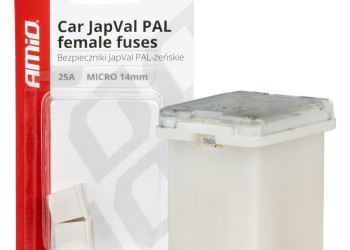 Amio - ΑΣΦΑΛΕΙΕΣ JapVal PAL ΜICRO 14mm ΘΗΛΥΚΕΣ 25A ΣΕ ΛΕΥΚΟ ΧΡΩΜΑ - 2 Τεμ. (03452/AM)