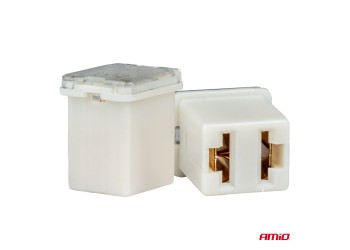 Amio - ΑΣΦΑΛΕΙΕΣ JapVal PAL ΜICRO 14mm ΘΗΛΥΚΕΣ 25A ΣΕ ΛΕΥΚΟ ΧΡΩΜΑ - 2 Τεμ. (03452/AM)