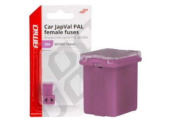 Amio - ΑΣΦΑΛΕΙΕΣ JapVal PAL ΜICRO 14mm ΘΗΛΥΚΕΣ 30A ΣΕ ΜΩΒ ΧΡΩΜΑ - 2 Τεμ. (03453/AM)