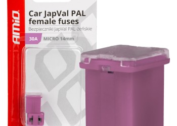 Amio - ΑΣΦΑΛΕΙΕΣ JapVal PAL ΜICRO 14mm ΘΗΛΥΚΕΣ 30A ΣΕ ΜΩΒ ΧΡΩΜΑ - 2 Τεμ. (03453/AM)