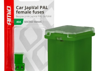 Amio - ΑΣΦΑΛΕΙΕΣ JapVal PAL ΜICRO 14mm ΘΗΛΥΚΕΣ 40A ΣΕ ΠΡΑΣΙΝΟ ΧΡΩΜΑ - 2 Τεμ. (03454/AM)