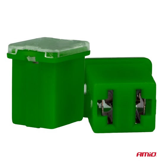 Amio - ΑΣΦΑΛΕΙΕΣ JapVal PAL ΜICRO 14mm ΘΗΛΥΚΕΣ 40A ΣΕ ΠΡΑΣΙΝΟ ΧΡΩΜΑ - 2 Τεμ. (03454/AM)