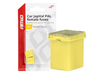 Amio - ΑΣΦΑΛΕΙΕΣ JapVal PAL ΜICRO 14mm ΘΗΛΥΚΕΣ 60A ΣΕ ΚΙΤΡΙΝΟ ΧΡΩΜΑ - 2 Τεμ. (03456/AM)