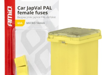 Amio - ΑΣΦΑΛΕΙΕΣ JapVal PAL ΜICRO 14mm ΘΗΛΥΚΕΣ 60A ΣΕ ΚΙΤΡΙΝΟ ΧΡΩΜΑ - 2 Τεμ. (03456/AM)