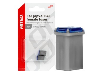 Amio - ΑΣΦΑΛΕΙΕΣ JapVal PAL ΜICRO 11mm ΘΗΛΥΚΕΣ 15A ΣΕ ΓΚΡΙ ΧΡΩΜΑ - 2 Τεμ. (03457/AM)