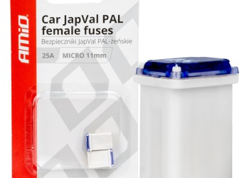 Amio - ΑΣΦΑΛΕΙΕΣ JapVal PAL ΜICRO 11mm ΘΗΛΥΚΕΣ 25A ΣΕ ΛΕΥΚΟ ΧΡΩΜΑ - 2 Τεμ. (03459/AM)