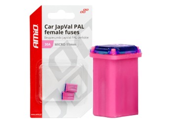 Amio - ΑΣΦΑΛΕΙΕΣ JapVal PAL ΜICRO 11mm ΘΗΛΥΚΕΣ 30A ΣΕ ΡΟΖ ΧΡΩΜΑ - 2 Τεμ. (03460/AM)