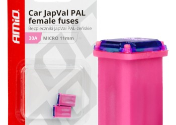 Amio - ΑΣΦΑΛΕΙΕΣ JapVal PAL ΜICRO 11mm ΘΗΛΥΚΕΣ 30A ΣΕ ΡΟΖ ΧΡΩΜΑ - 2 Τεμ. (03460/AM)
