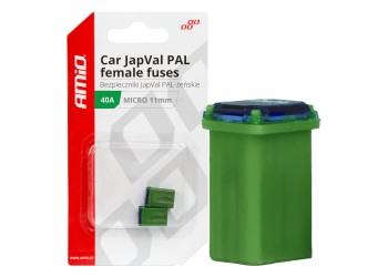 Amio - ΑΣΦΑΛΕΙΕΣ JapVal PAL ΜICRO 11mm ΘΗΛΥΚΕΣ 40A ΣΕ ΠΡΑΣΙΝΟ ΧΡΩΜΑ - 2 Τεμ. (03461/AM)