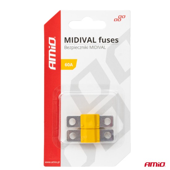Amio - ΑΣΦΑΛΕΙΕΣ MIDIVAL 60A - 2 Τεμ. (03476/AM)