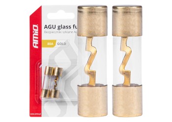 Amio - ΑΣΦΑΛΕΙΕΣ ΓΥΑΛΙΝΕΣ AGU AGU 80A 38x10,3mm - 2 ΤΕΜ. (03488/AM)