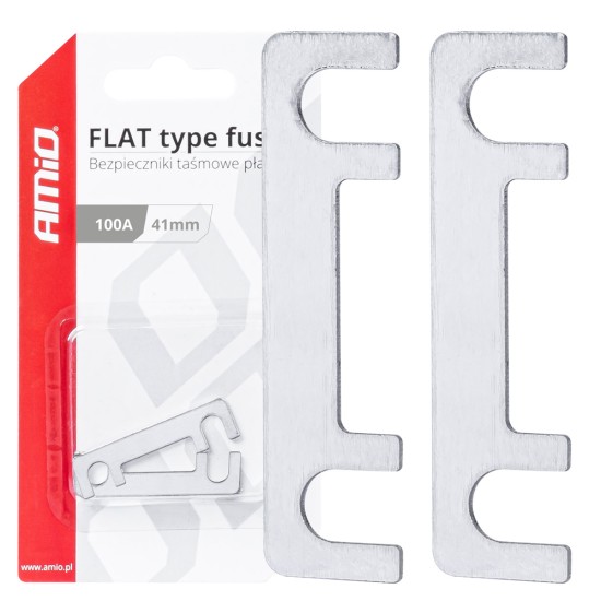Amio - ΑΣΦΑΛΕΙΕΣ FLAT 41mm 100A - 2 Τεμ. (03494/AM)