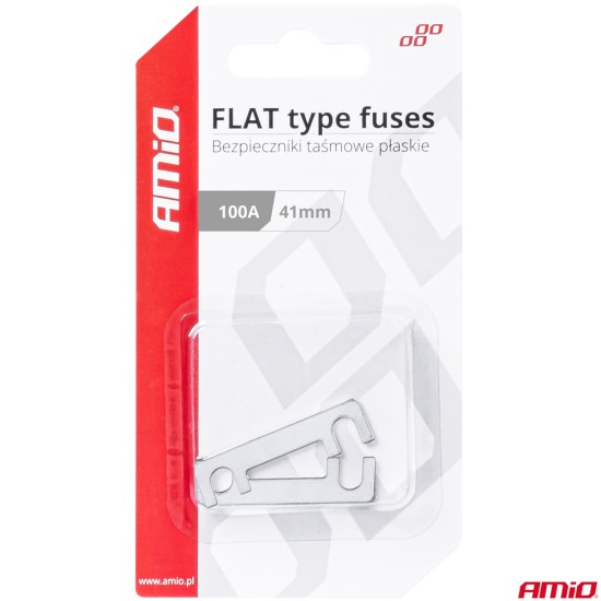 Amio - ΑΣΦΑΛΕΙΕΣ FLAT 41mm 100A - 2 Τεμ. (03494/AM)