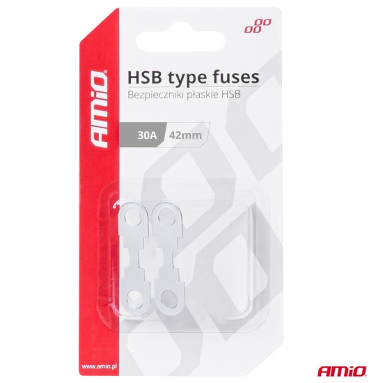 Amio - ΑΣΦΑΛΕΙΕΣ FLAT 42mm 30A - 2 Τεμ. (03497/AM)