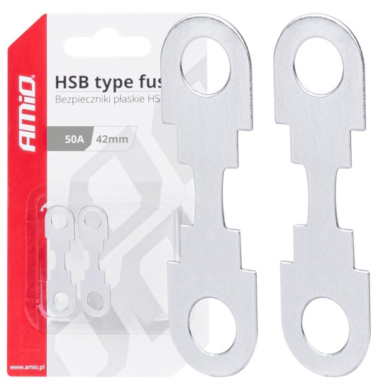 Amio - ΑΣΦΑΛΕΙΕΣ FLAT 42mm 50A - 2 Τεμ. (03499/AM)