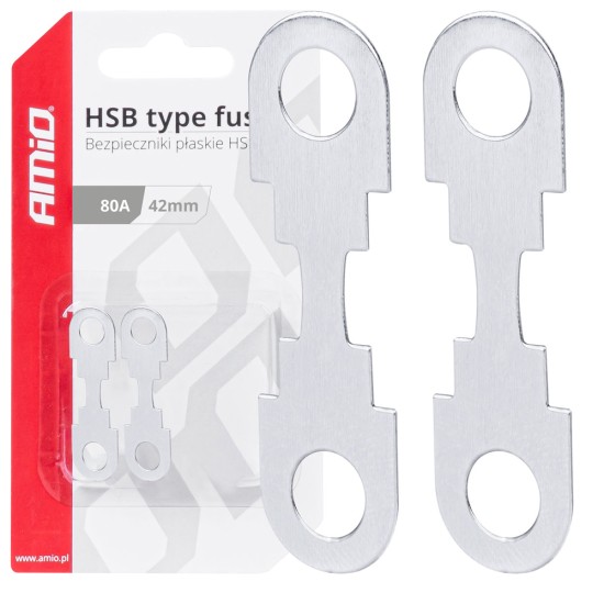 Amio - ΑΣΦΑΛΕΙΕΣ FLAT 42mm 80A - 2 Τεμ. (03501/AM)