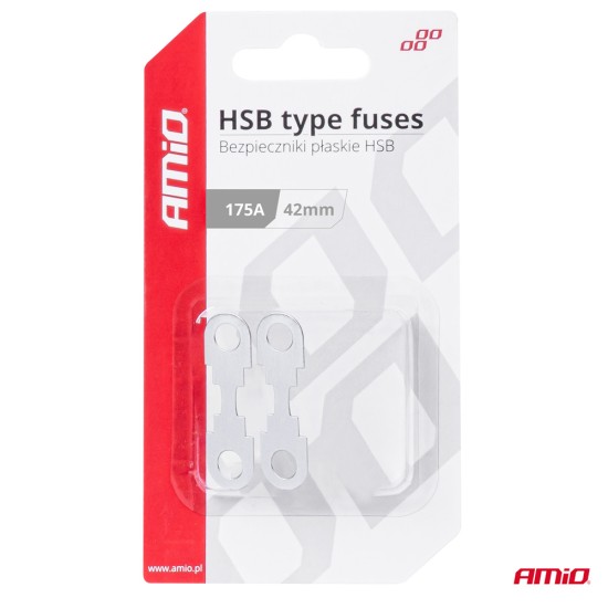 Amio - ΑΣΦΑΛΕΙΕΣ FLAT 42mm 175A - 2 Τεμ. (03505/AM)