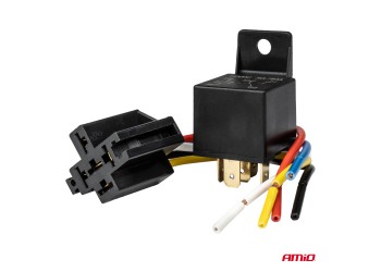 Amio - ΡΕΛΕ ΜΕ ΚΑΛΩΔΙΩΣΗ 12V 40A 5 ΕΠΑΦΩΝ ΓΙΑ ΑΥΤΟΜΑΤΑ ΦΩΤΑ ΗΜΕΡΑΣ/ΣΥΝΑΓΕΡΜΟ ΑΥΤΟΚΙΝΗΤΟΥ/ΚΛΕΙΔΑΡΙΑ ΑΝΑΦΛΕΞΗΣ - 1 TEM. (03510/AM)