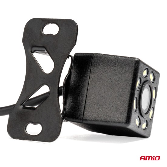 Amio - ΚΑΜΕΡΑ ΟΠΙΣΘΟΠΟΡΕΙΑΣ 12V LED ME NYΧΤΕΡΙΝΗ ΛΗΨΗ ΚΑΙ ΤΕΤΡΑΓΩΝΗ ΡΥΘΜΙΣΗ ΚΛΙΣΗΣ HD-315 - 1 TEM. (03529/AM)