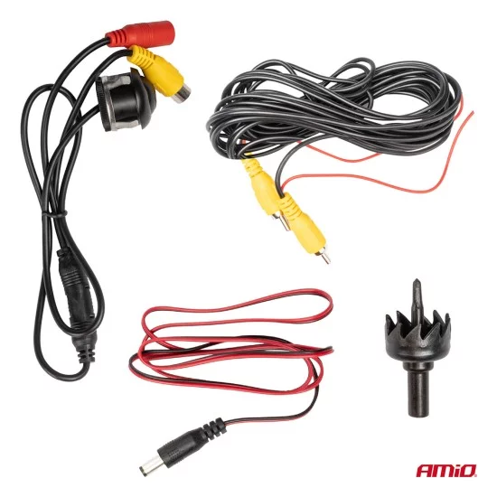 Amio - ΚΑΜΕΡΑ ΟΠΙΣΘΟΠΟΡΕΙΑΣ 12V 720pHD ΜΕ ΡΥΘΜΙΣΗ ΚΛΙΣΗΣ ΣΤΡΟΓΓΥΛΗ HD-340 - 1 TEM. (03536/AM)