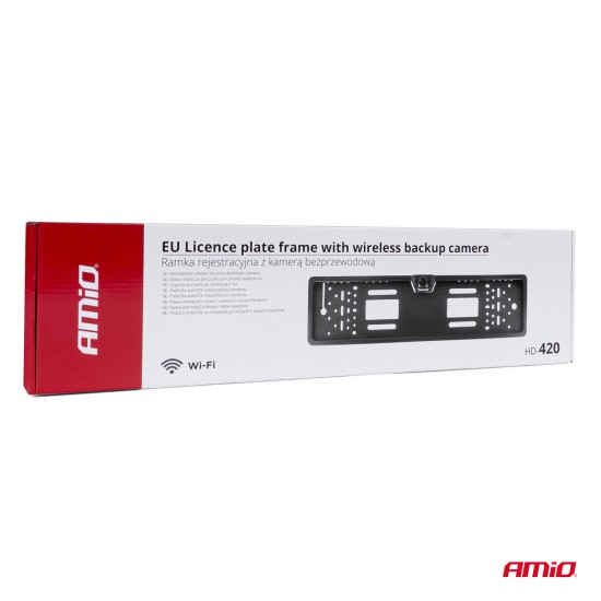 Amio - ΚΑΜΕΡΑ ΟΠΙΣΘΟΠΟΡΕΙΑΣ 12V ΑΣΥΡΜΑΤΗ (WIFI) ΜΕ ΔΥΝΑΤΟΤΗΤΑ ΣΥΝΔΕΣΗΣ ΣΕ SMARTPHONE (IOS/ANDROID) HD-410 - 1 TEM. (03539/AM)