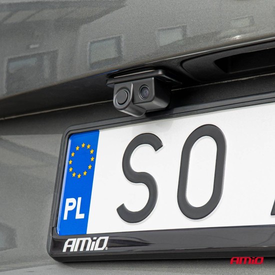 Amio - ΚΑΜΕΡΑ ΟΠΙΣΘΟΠΟΡΕΙΑΣ 12V ΜΕ ΑΙΣΘΗΤΗΡΑ ΣΤΑΘΜΕΥΣΗΣ ΚΑΙ ΒΟΜΒΗΤΗ/ ΕΓΧΡΩΜΗ ΜΕ ΑΝΑΛΥΣΗ ΟΘΟΝΗΣ 720pHD - 1 TEM. (03540/AM)