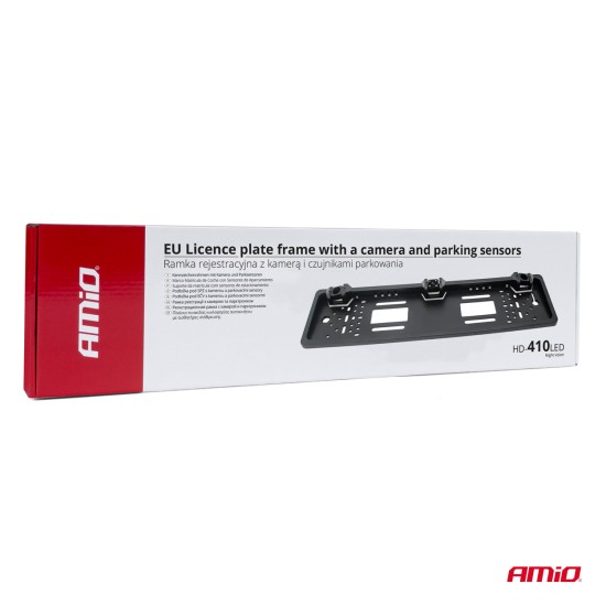 Amio - ΣΥΣΤΗΜΑ ΠΑΡΚΑΡΙΣΜΑΤΟΣ 9-15V ΣΕ ΠΛΑΙΣΙΟ ΠΙΝΑΚΙΔΑΣ ΜΕ ΚΑΜΕΡΑ ΟΠΙΣΘΟΠΟΡΕΙΑΣ ΜΕ 2 ΑΙΣΘΗΤΗΡΕΣ - 1 TEM. (03544/AM)
