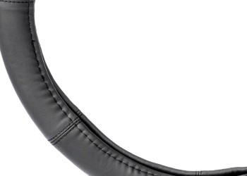 Amio - ΚΑΛΥΜΜΑ ΤΙΜΟΝΙΟΥ ΑΠΟ ΤΕΧΝΟΔΕΡΜΑ 39-41CM SWC-48-L ΣΕ ΜΑΥΡΟ ΧΡΩΜΑ ΜΕ ΜΑΥΡΕΣ ΡΑΦΕΣ - 1 ΤΕΜ. (03547/AM)