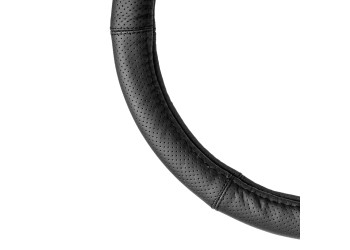 Amio - ΚΑΛΥΜΜΑ ΤΙΜΟΝΙΟΥ ΑΠΟ ΤΕΧΝΟΔΕΡΜΑ (ΧΧL) 43-45cm SWC-50-ΧΧL ΣΕ ΜΑΥΡΟ ΧΡΩΜΑ ΤΡΥΠΗΤΟ ΜΕ ΜΑΥΡΕΣ ΡΑΦΕΣ - 1 τεμ. (03559/AM)