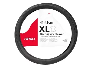 Amio - ΚΑΛΥΜΜΑ ΤΙΜΟΝΙΟΥ ΑΠΟ ΤΕΧΝΟΔΕΡΜΑ (ΧL) 41-43cm SWC-51-ΧL ΣΕ ΜΑΥΡΟ ΧΡΩΜΑ ΜΕ ΜΑΥΡΕΣ ΡΑΦΕΣ - 1 ΤΕΜ. (03563/AM)