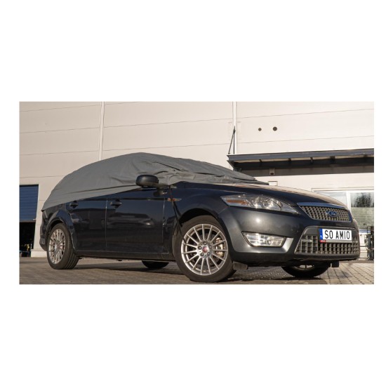 Amio - ΚΟΥΚΟΥΛΑ ΜΙΣΗ / ΗΜΙ-ΚΑΛΥΜΜΑ ΑΥΤΟΚΙΝΗΤΟΥ COMBI/SW ΣΕ ΓΚΡΙ ΧΡΩΜΑ ΜΕ ΤΣΑΝΤΑ ΜΕΤΑΦΟΡΑΣ - 1 ΤΕΜ. (03572/AM)