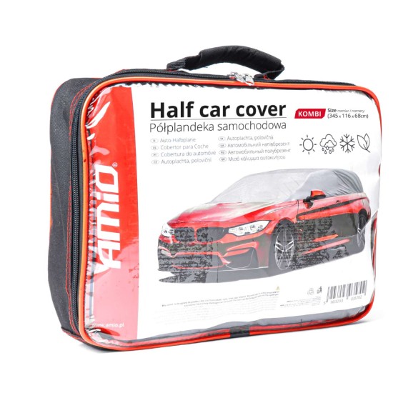 Amio - ΚΟΥΚΟΥΛΑ ΜΙΣΗ / ΗΜΙ-ΚΑΛΥΜΜΑ ΑΥΤΟΚΙΝΗΤΟΥ COMBI/SW ΣΕ ΓΚΡΙ ΧΡΩΜΑ ΜΕ ΤΣΑΝΤΑ ΜΕΤΑΦΟΡΑΣ - 1 ΤΕΜ. (03572/AM)