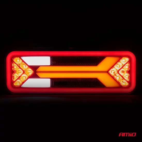 Amio - ΦΑΝΑΡΙ ΤΡΕΙΛΕΡ / ΦΟΡΤΗΓΟΥ ΠΙΣΩ 10-30V DYNAMIC LED 5 ΧΡΗΣΕΩΝ ΔΕΞΙ 305x140x35 mm RCL-09-R - 1 ΤΕΜ. (03576/AM)
