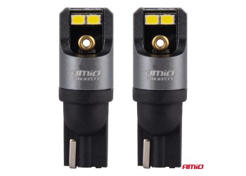 Amio - ΛΑΜΠΑΚΙΑ T10 W5W 12/24V 6.000K 4xSMD LED CAN-BUS ΛΕΥΚΟ 2016 PRO SERIES - 2 Τεμ. (03577/AM)