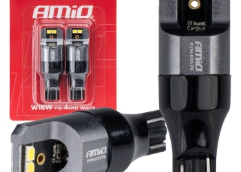Amio - ΛΑΜΠΑΚΙΑ T15 W16W 12/24V 6.000K 4xSMD LED CAN-BUS ΛΕΥΚΟ 2016 PRO SERIES - 2 Τεμ. (03578/AM)