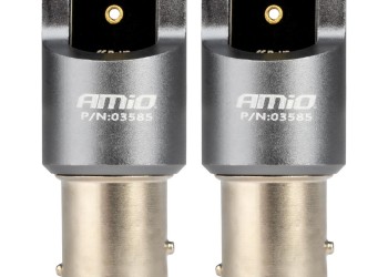 Amio - ΛΑΜΠΑΚΙΑ P21/5W BAY15d 12/24V 6.000K 4xSMD LED CAN-BUS ΛΕΥΚΟ PRO SERIES - 2 Τεμ. (03585/AM)