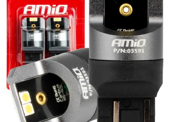 Amio - ΛΑΜΠΑΚΙΑ W21/5W 7443 12/24V 6.000K 4xSMD LED CAN-BUS ΛΕΥΚΟ PRO SERIES - 2 Τεμ. (03591/AM)