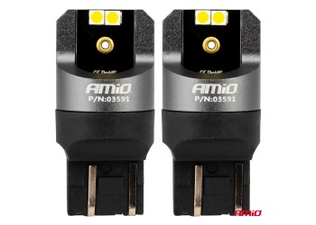 Amio - ΛΑΜΠΑΚΙΑ W21/5W 7443 12/24V 6.000K 4xSMD LED CAN-BUS ΛΕΥΚΟ PRO SERIES - 2 Τεμ. (03591/AM)