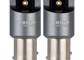 Amio - ΛΑΜΠΑΚΙΑ P21/5W BAY15d 12/24V 6.000K 2xSMD LED FULL CAN-BUS ΛΕΥΚΟ PRO SERIES - 2 Τεμ. (03595/AM)