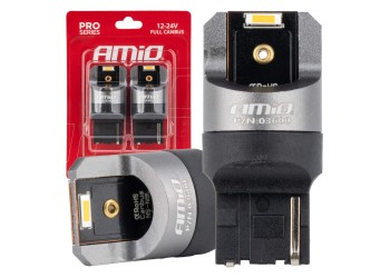 Amio - ΛΑΜΠΑΚΙΑ WY21W 7440 12/24V 6.000K 2xSMD LED FULL CAN-BUS ΠΟΡΤΟΚΑΛΙ PRO SERIES - 2 Τεμ. (03600/AM)
