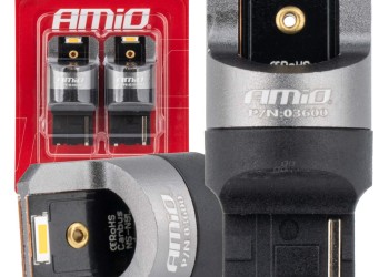 Amio - ΛΑΜΠΑΚΙΑ WY21W 7440 12/24V 6.000K 2xSMD LED FULL CAN-BUS ΠΟΡΤΟΚΑΛΙ PRO SERIES - 2 Τεμ. (03600/AM)