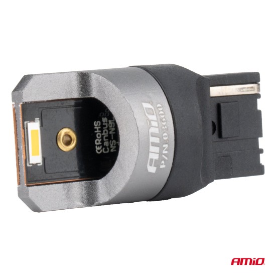 Amio - ΛΑΜΠΑΚΙΑ WY21W 7440 12/24V 6.000K 2xSMD LED FULL CAN-BUS ΠΟΡΤΟΚΑΛΙ PRO SERIES - 2 Τεμ. (03600/AM)