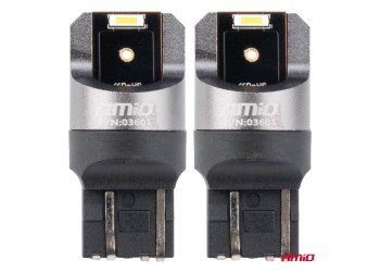 Amio - ΛΑΜΠΑΚΙΑ W21/5W 7443 12/24V 6.000K 2xSMD LED FULL CAN-BUS ΛΕΥΚΟ PRO SERIES - 2 Τεμ. (03601/AM)