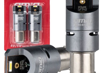 Amio - P21/5W BAY15s 12/24V 6.000K 2xSMD LED(ΜΕ ΑΝΕΜΙΣΤΗΡΑΚΙ) FULL CAN-BUS ΛΕΥΚΟ PRO SERIES - 2 Τεμ. (03605/AM)