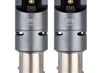 Amio - P21/5W BAY15s 12/24V 6.000K 2xSMD LED(ΜΕ ΑΝΕΜΙΣΤΗΡΑΚΙ) FULL CAN-BUS ΛΕΥΚΟ PRO SERIES - 2 Τεμ. (03605/AM)