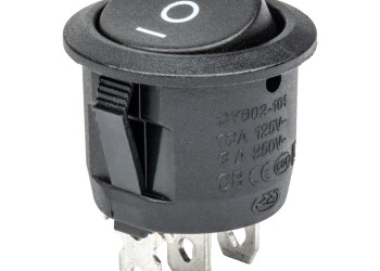 Amio - ΔΙΑΚΟΠΤΗΣ 230V 6A ON-OFF-ON 3 ΕΠΑΦΩΝ ΣΤΡΟΓΓΥΛΟΣ BU03 - 1 ΤΕΜ. (03614/AM)