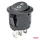 Amio - ΔΙΑΚΟΠΤΗΣ 230V 6A ON-OFF-ON 3 ΕΠΑΦΩΝ ΣΤΡΟΓΓΥΛΟΣ BU03 - 1 ΤΕΜ. (03614/AM)